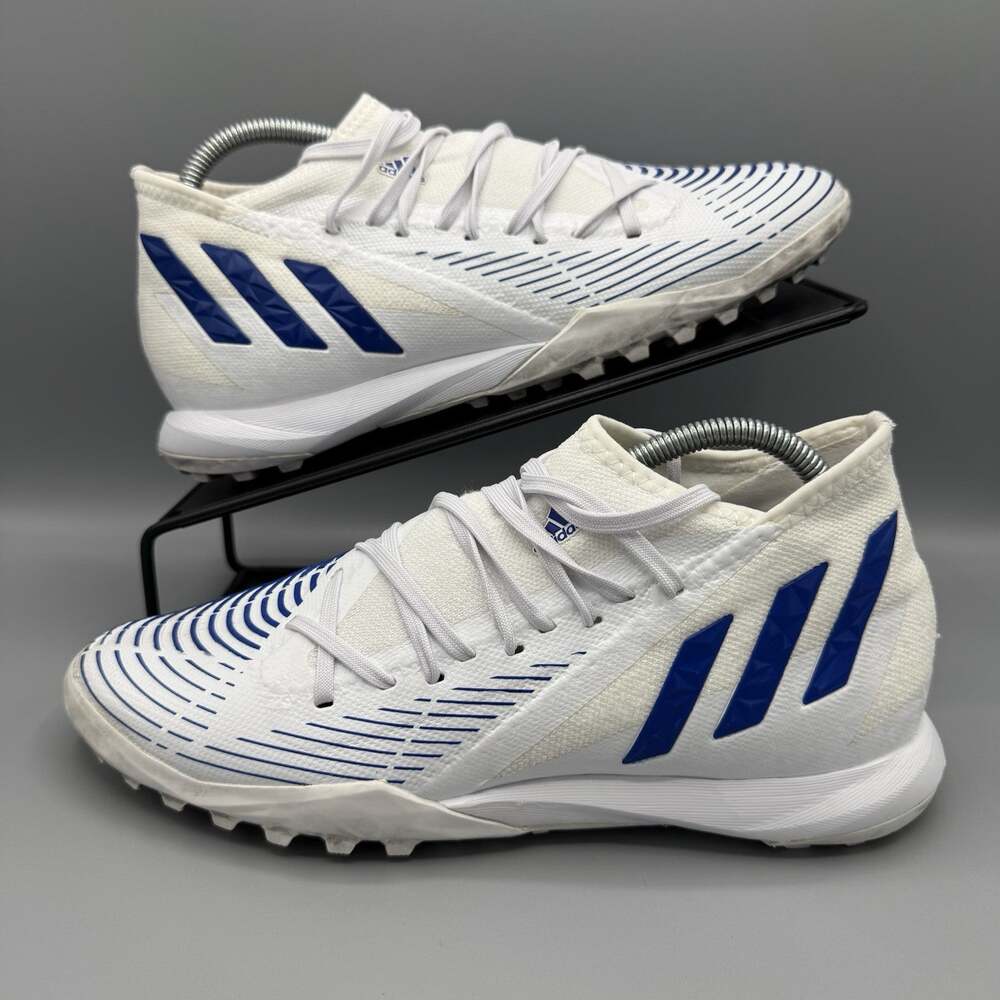 Adidas Predator Edge.3 TF 'White Hi-Res Blue' Men’s Size 9 Soccer Cleats